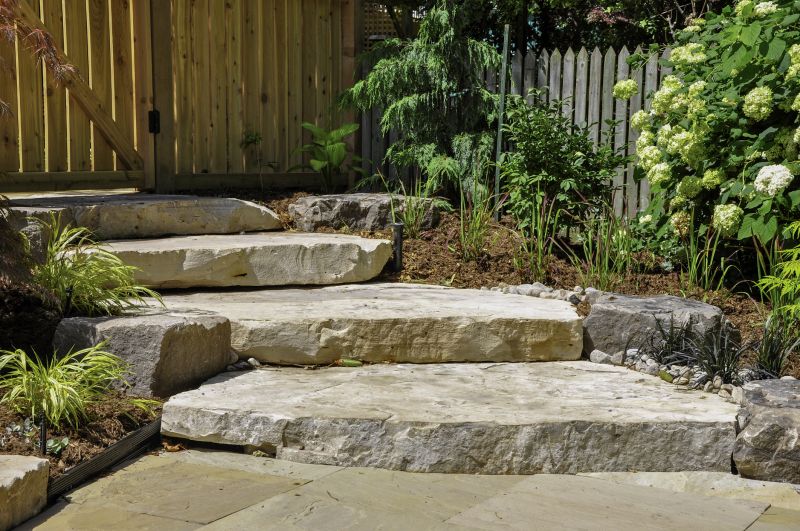 Limestone Walkway Installation
